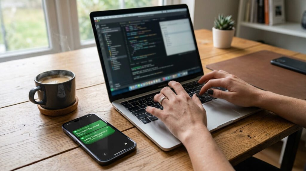 Notificação de vendas de infoprodutos na tela do smartphone