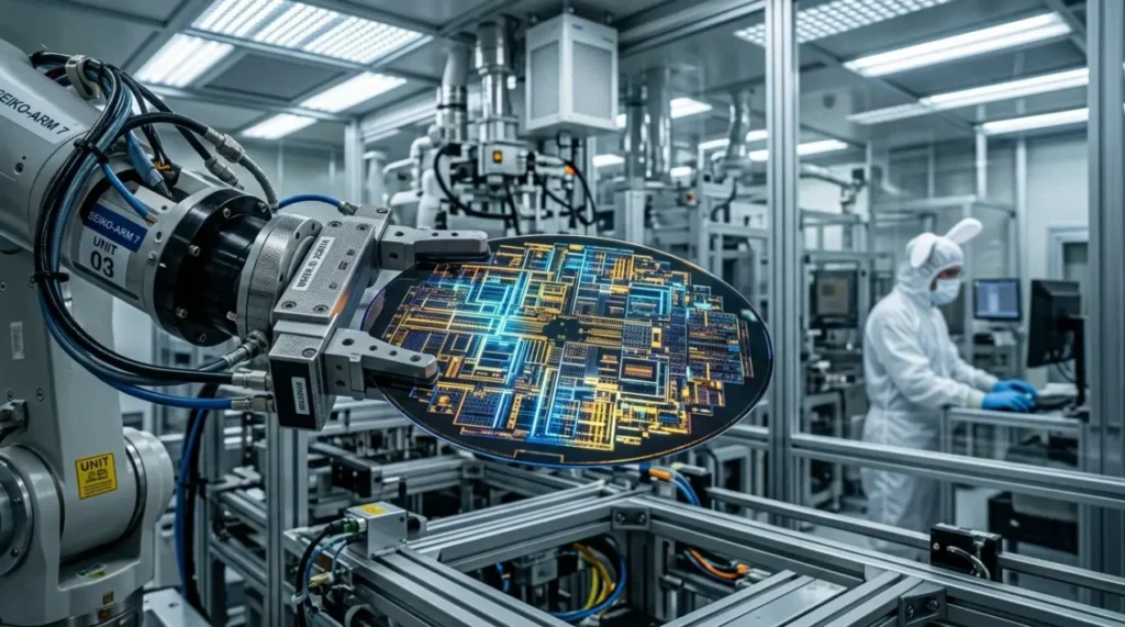 Fabricação de microchips avançados no contexto da disputa EUA China inteligência artificial